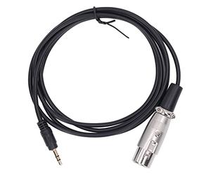 PODSJD Câble Audio 1,5m 3,5mm TRS Mâle vers XLR Femelle, Connecteur Stéréo de Haute Qualité - Transmission Optimale, Durable et Compatible Microphone & Multimédia