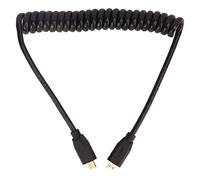 PODSJD Câble HDMI 2.1 Coiled 1.2m 48Gbps 8K 60Hz 4K 120Hz Orné - Transmission Ultra - Rapide, Flexible et Compatible Multimédia pour TV, PC, Caméra