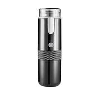 PODSJD Cafetière Portable Sans Fil, Machine à Café Électrique 160ml Noir Brillant - Extraction Haute Pression, Utilisation Capsule et Poudre, Idéale Voyage et Bureau
