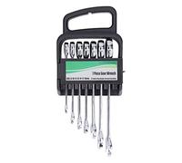 PODSJD Clé à Cliquet Fixe 7 Pièces Chrome Vanadium 8-19mm Argentée - Résistante à l’Usure, Polie Finition Miroir, Kit Réparation Auto & Industriel