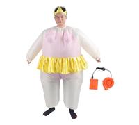 PODSJD Déguisement Gonflable Ballet Rose en Polyester avec Soufflerie - Costume Léger et Confortable pour Fêtes, Halloween, Carnaval et Cosplay - Effet Fluffy Rapide et Original (Rose)