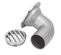 PODSJD Drain de Sol Courbé pour Bateau en Acier Inoxydable 316, Diamètre 35mm - Haute Résistance à la Corrosion, Finition Miroir, Nettoyage Facile pour Yacht et Bateau