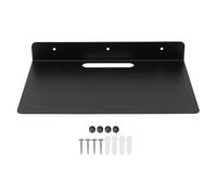 PODSJD Étagère Murale Flottante AV en Aluminium Spatial, antirouille et épaisse, Support pour vidéoprojecteur, décodeur et routeur - Robuste et Stable, idéale Salon et Bureau