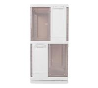 PODSJD Étagère Rotative 360° en PP, Meuble de Rangement 2 Niveaux, Bibliothèque d’Angle Compacte - Gain de Place Optimisé, Accès Facile à Vos Livres et Décorations, Idéale Chambre et (2 Niveaux)