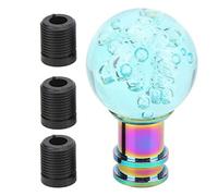 PODSJD Gear Shift Knob Universel avec Adaptateurs M8 M10 M12, Bouton de Levier Transparent en Acrylique Style Bulle - Confort Optimal et Installation Facile pour Tous Types de Voitures (Bleu clair)