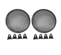 PODSJD Grille de Protection Haut - Parleur 8 Pouces en Métal Noir, 2 Pièces - Protège Subwoofer Durable et Esthétique pour Voiture et Camping - Car