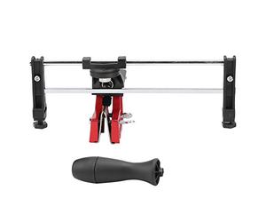 PODSJD Guide de Meulage Manuel pour Chaîne de Tronçonneuse, Outil Réglable en Métal Rouge et Noir 21.5x8.5cm - Affûtage Précis et Rapide sans Retirer la Chaîne, Compatible Toutes Chaîne