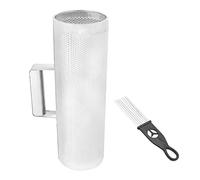 PODSJD Guiro en Acier Inoxydable Durable, Instrument de Percussion Métallique 31,5x15x10 cm avec Grattoir - Son Clair et Agréable, Idéal pour Musiciens Professionnels et Enfants