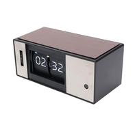 PODSJD Horloge Rétro à Flip Mécanique Digitale, Horloge à Poser 12 Heures avec LED Lumière Chaude, Alimentée par Piles, Décoration Bureau Maison - Design Vintage Auto Flip, Facile à