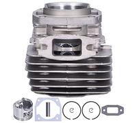 PODSJD Kit Cylindre Piston 45mm pour Tronçonneuse 52cc 5200 - Aluminium Haute Silicon amélioré, Résistance et Dissipation Thermique optimales pour Usage intensif et Remplacement Facile