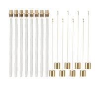 PODSJD Kit de mèche de Torche de Bouteille, mèche en Fibre de Verre 13,78 Pouces, 8 Porte-Laiton avec Casquettes - Flamme Durable, Installation Facile, Jardin extérieur et éclairage de