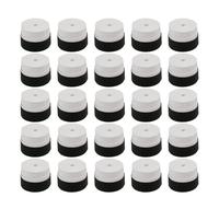 PODSJD Lot de 25 poignées antidérapantes pour raquette de tennis, badminton et squash, amortisseur de vibrations et bandeau éponge