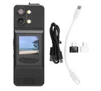 PODSJD Mini Action Camera Résolution 2K, 115 ° Grand Angle, écran de 1,5 Pouce - lentille Rotatif, détection de gravité, Longue durée de Vie de la Batterie, Usage extérieur et Sportif