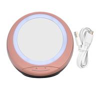 PODSJD Miroir de Maquillage Rond Dimmable avec LED Blanche, 2 en 1, Recharge USB, Batterie Intégrée 800mAh - Lumière Réglable sans Ombres, Miroir Cosmétique Pratique pour Salle de Bain (Ou)