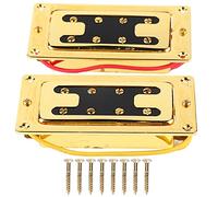 PODSJD Pickup guitare électrique mini 6 cordes 12K résistance, accessoire léger argenté - Son clair optimisé, magnétisme Alnico5, idéal pour guitare et basse électrique (BBT 4 cordes basse 8 colonnes