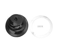 PODSJD Soufflet de levier de vitesse rond 13,34 cm (5,25") avec anneau chromé, pièce auto universelle OEM 1651 - Durable et étanche à la poussière, installation facile pour tous véh