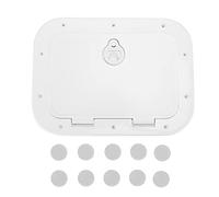 PODSJD Trappe de Visite Bateau 375x280 mm ABS Blanche, verrou de pontet Inclus - Ouverture 180° & étanchéité optimale, démontable, idéale pour Coffre de RV, Camping - Car et Yacht