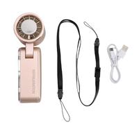 PODSJD Ventilateur Personnel Rechargeable USB, Ventilateur Portable Pliable 4000mAh, Fonction Glace Semiconducteur - Rafraîchissement Puissant et Silencieux, Idéal pour Bureau, Chambre