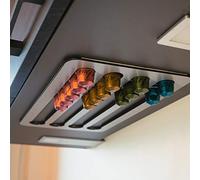 PODY® • Support, Rangement pour capsules, dosettes de Café • Adhésif • Compatible Nespresso Classique • Aluminium composite argenté