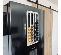 PODY® • Support, Rangement pour capsules, dosettes de Café • Aimanté • Compatible Nespresso Classique • Aluminium composite argenté