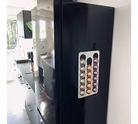 PODY® • Support, Rangement pour capsules, dosettes de Café • Aimanté • Compatible Nespresso Vertuo • Aluminium composite argenté