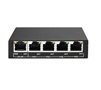 PoE Switch PS504 Mini commutateur PoE Power Over Ethernet, 5 ports LAN RJ45, 4 ports LAN POE RJ45, 802.3AF, 48V / 60W Noir