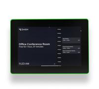 PoE Texas Tablette de planification de salle de conférence avec écran tactile de 8 pouces avec alimentation par Ethernet, USB et anneau d'état LED changeant de couleur - Affichage numérique à écran