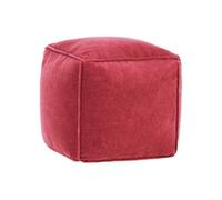 Vidaxl Pouf Velours De Coton 40x40x40 Cm Rose Rose
