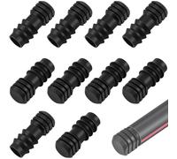 poeland Lot de 10 connecteurs d'extrémité de tuyau d'arrosage en plastique barbelé noir de 13 mm pour irrigation goutte à goutte de jardin, système d'arrosage