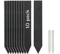 Poeland Lot de 10 étiquettes pour plantes en ardoise - Réutilisables - 20 x 3 cm