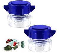 Poeland Lot de 2 broyeurs de comprimés portables avec boîte de rangement pour petits et grands comprimés