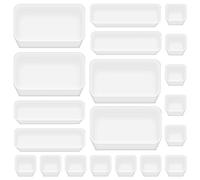 poeland Lot de 20 plateaux de rangement pour tiroir de chambre à coucher, commode, salle de bain, cuisine, givré