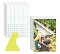 Poeland Lot de 50 feuilles de plastification auto-adhésives transparentes de 10,2 x 15,2 cm avec raclette, feuilles de stratifié sans machine pour cartes, photos