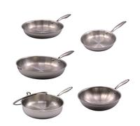 Poêle 20/24/28 cm Inox - Sauteuse 28cm /WOK 28 cm Espace Cuisine Inox Professionnel