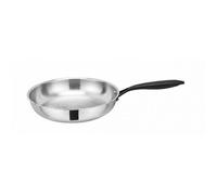 Arthur Martin - Poêle 24 cm - Acier Inoxydable TRIPLY - Diffusion de Chaleur Optimale - Fond Avéolé Innovant - Système de Dosage d'Huile - Poignée Ergonomique PVD Noir