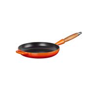 Le Creuset Poêle à frire en Fonte Émaillée avec poignée en bois, 24 cm, Volcanique, 20258240900422