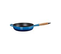 LE CREUSET Signature 20259282200422 Poêle à frire en fonte avec manche en bois Bleu azur 28 cm