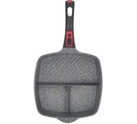 Poêle 3 en 1 - Antiadhésive - 28 cm - 4 Compartiments - Aluminium - Compatible Induction