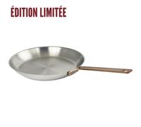 Poêle 30 cm inox cristel 1826 bicentenaire poignée cuivrée