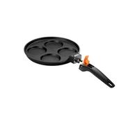 Poêle 4 Cercles, Acier Inoxydable, Noir, 24. cm - T605090