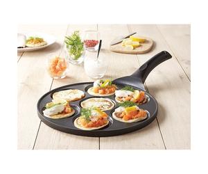 Poêle 7 mini blinis ou pancakes à induction fonte 26.5 cm Mathon
