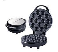Poêle à 14 trous - 750 W - Anti-adhésive - Avec indicateur LED - Poignée antidérapante - Chauffage double face - Facile à nettoyer - Pour la cuisine et les desserts
