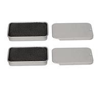 Poêle à alcool mini poêle de camping poêle à vent de survie portable de survie pour pique-nique extérieur randonnée de camping en acier inoxydable compact léger compact 2pack (Argent)