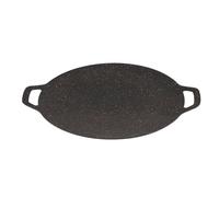Poêle à barbecue coréenne - Grille ronde antiadhésive pour cuisinière sur le dessus | Poêle BBQ compatible avec induction avec répartition uniforme de la chaleur pour la cuisson en intérieur, le