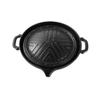 Poêle à barbecue en fonte - de fuite d'huile en forme de dôme | anti-adhésive de 28 cm | Pour casserole chaude, barbecue, cuisinière électrique en céramique, cuisinière à gaz portable