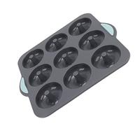 Poêle à Beignets en Silicone, 9 Cavités | Moule à Donuts en Silicone, Silicium Haute Résistance à la Chaleur | Idéal pour Crêpes, Muffins, Bagels et Autres Pâtisseries