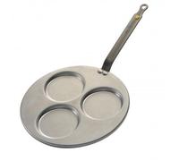 De Buyer - Poele triblinis en tôle d'acier MINERAL B - 27 cm - 3 emp. - Fabriquée en France, Sans PFAS, Anti Adhérence Naturelle, Queue Rivetée et Finition à la Cire d'Abeille, Tous Feux + Flash Four