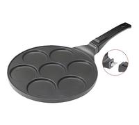 Poêle à blinis - Induction - 26,5 cm - Antiadhésif - 7 empreintes - Amovible