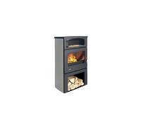 Poêle à bois 11kw gris argent 362115CGRISARG