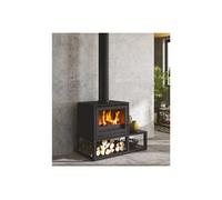 Poêle à bois 7kw noir 411108anth